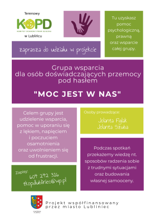 Plakat-grupy wsparcia